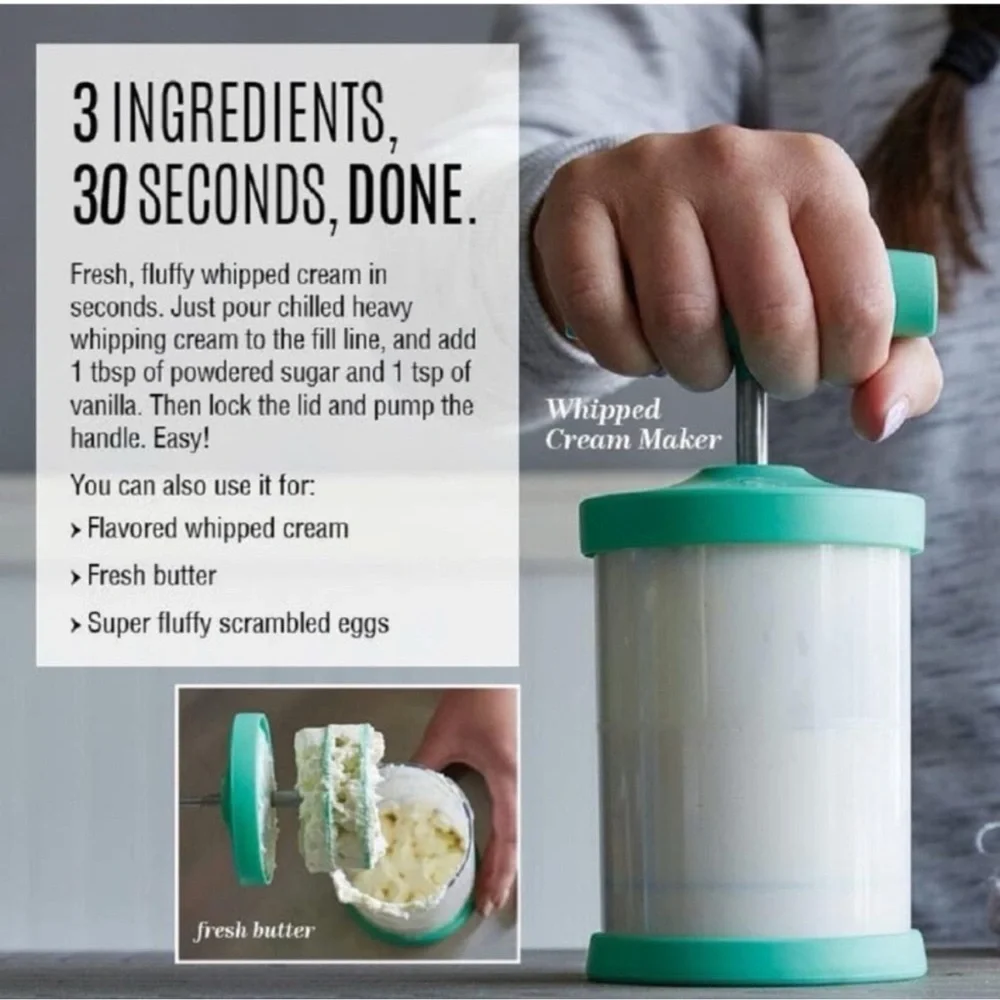 Pampered chef whipped cream maker